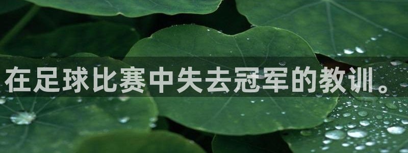  在足球比赛中失去冠军的教训。