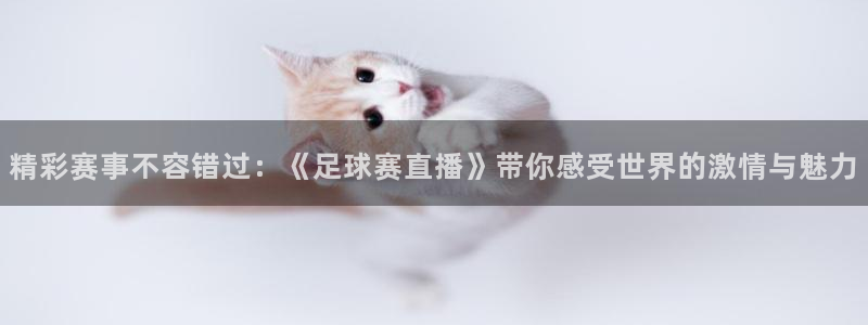 劲爆体育直播单：精彩赛事不容错过：《足球赛直播》带你感受世界的激情与魅力